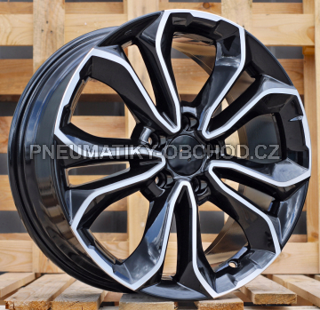 Alu kola Racing Line B5961, 18x7.5 5x114.3 ET45, černá + leštění (zátěžová)