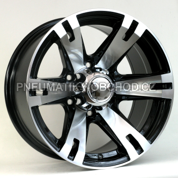 Alu kola Racing Line BK311, 16x8 5x114.3 ET-10, černá + leštění