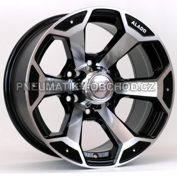 Alu kola Racing Line BK321, 15x10 6x139.7 ET-44, černá + leštění