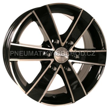Alu kola Racing Line BK474, 18x8 6x120 ET50, černá + leštění (zátěžová)