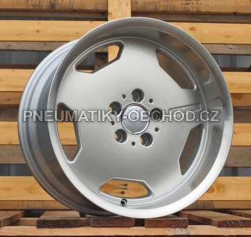 Alu kola Racing Line BK632, 17x7.5 5x112 ET35, stříbrná + leštěný límec