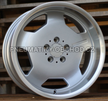 Alu kola Racing Line BK632, 17x8 5x112 ET35, stříbrná + leštěný límec