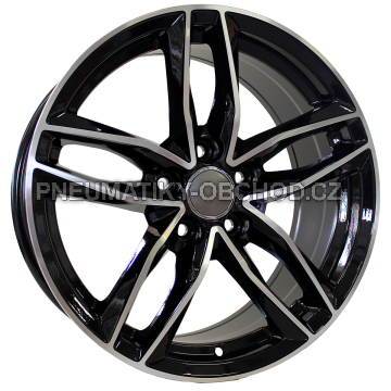 Alu kola Racing Line BK690, 19x8.5 5x112 ET40, černá + leštění