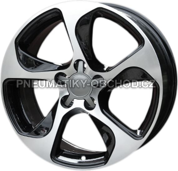 Alu kola Racing Line BK742, 17x7.5 5x100 ET40, černá + leštění