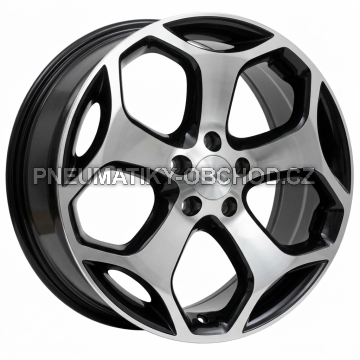 Alu kola Racing Line BK871, 16x6.5 5x108 ET50, černá + leštění