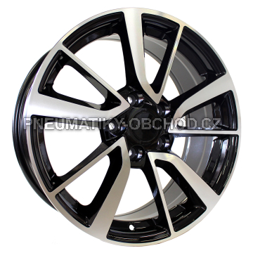 Alu kola Racing Line BY131, 18x7.5 5x114.3 ET40, černá + leštění