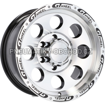Alu kola Racing Line BY531, 16x10 6x139.7 ET-10, černá + leštění (zátěžová)