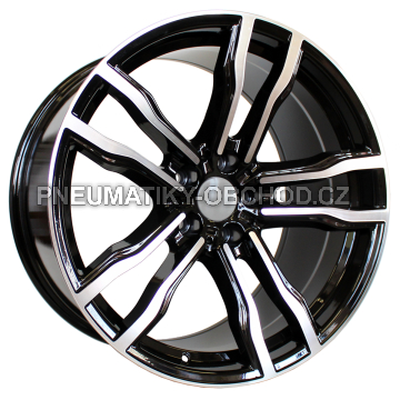 Alu kola Racing Line BY588, 20x10 5x120 ET40, černá + leštění (zátěžová)