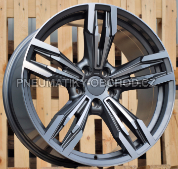 Alu kola Racing Line BY983, 19x9.5 5x120 ET38, šedivá + leštění (zátěžová)