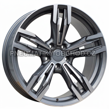 Alu kola Racing Line BY983, 19x9.5 5x120 ET38, šedivá + leštění (zátěžová)