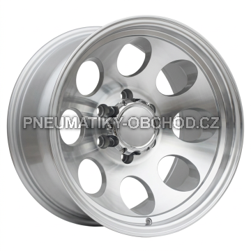 Alu kola Racing Line BY997, 16x10 6x139.7 ET-44, stříbrná + leštění (zátěžová)