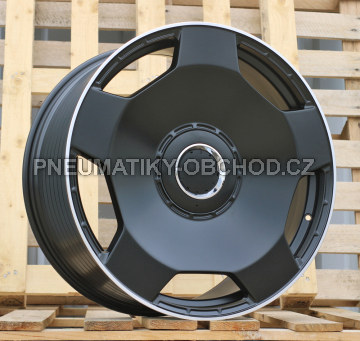 Alu kola Racing Line BYF3111, 20x9.5 5x130 ET35, černá matná + leštěný límec (zátěžová)
