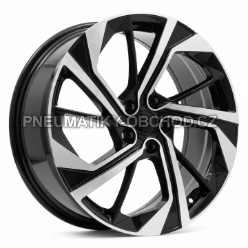 Alu kola Racing Line D1981, 19x7.5 5x114.3 ET45, černá + leštění