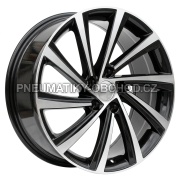 Alu kola Racing Line D2403, 18x8 5x112 ET45, černá + leštění