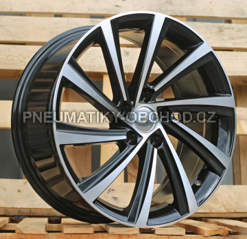 Alu kola Racing Line D2403, 19x8 5x112 ET45, černá + leštění