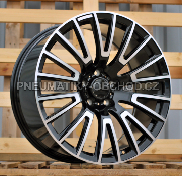 Alu kola Racing Line F1070, 22x10 5x130 ET36, černá + leštění (zátěžová)