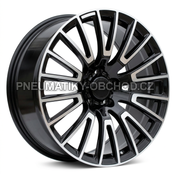 Alu kola Racing Line F1070, 22x10 5x130 ET36, černá + leštění (zátěžová)