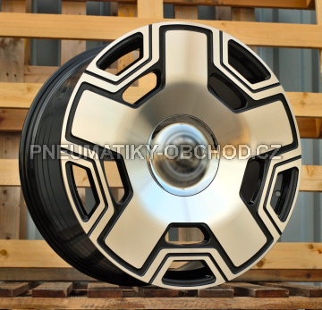 Alu kola Racing Line F3053, 21x10 5x130 ET35, černá + leštění (zátěžová)