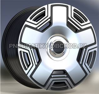 Alu kola Racing Line F3053, 22x10 5x130 ET35, černá + leštění (zátěžová)