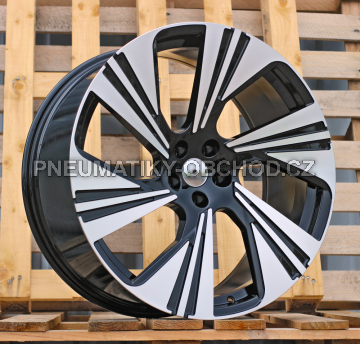 Alu kola Racing Line FB007, 22x10 5x112 ET20, černá + leštění