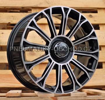 Alu kola Racing Line FBX003, 20x8.5 5x112 ET36, černá + leštění (zátěžová)