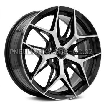 Alu kola Racing Line FBX114, 17x7 5x108 ET40, černá + leštění