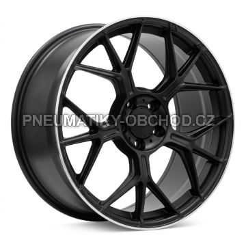 Alu kola Racing Line FBX120, 18x8 5x112 ET42, černá + leštěný límec (zátěžová)