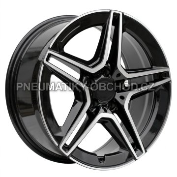 Alu kola Racing Line FBX142, 19x8.5 5x112 ET35, černá + leštění (zátěžová)