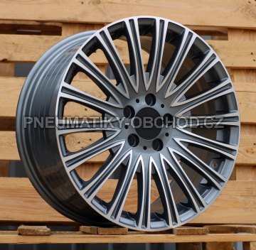 Alu kola Racing Line FBX210, 18x8 5x112 ET43, šedivá + leštění
