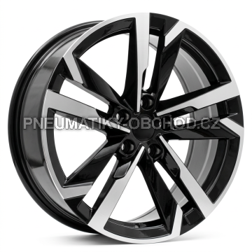 Alu kola Racing Line FBX254, 18x7.5 5x100 ET39, černá + leštění
