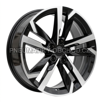 Alu kola Racing Line FBX254, 20x8.5 5x112 ET38, černá matná + leštění (zátěžová)