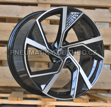 Alu kola Racing Line FBX264, 19x8.5 5x112 ET35, černá + leštění (zátěžová)