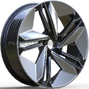 Alu kola Racing Line FBX334, 19x8.5 5x112 ET35, stříbrná + černá lesklá (zátěžová)