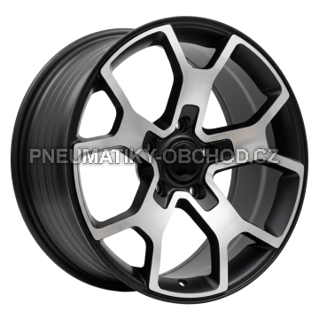 Alu kola Racing Line FBX372, 18x8 5x127 ET35, černá matná + leštění