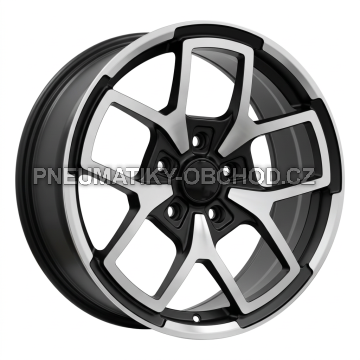 Alu kola Racing Line FBX373, 18x8 5x127 ET35, černá matná + leštění