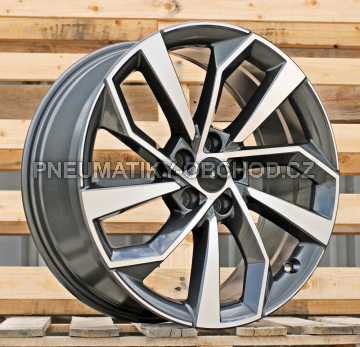 Alu kola Racing Line FBX507, 19x8 5x112 ET39, šedivá + leštění