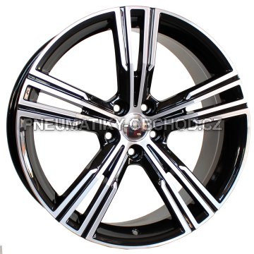 Alu kola Racing Line FE184, 18x8 5x108 ET42, černá + leštění