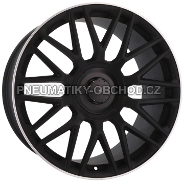 Alu kola Racing Line FE230, 20x9.5 5x112 ET38, černá matná + leštěný límec (zátěžová)