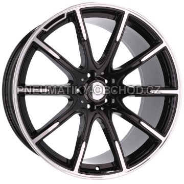 Alu kola Racing Line FE236, 20x9.5 5x112 ET43.5, černá + leštění (zátěžová)