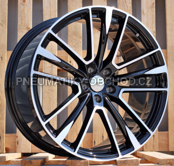 Alu kola Racing Line H1005, 21x9 5x114.3 ET35, černá + leštění (zátěžová)
