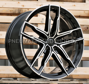 Alu kola Racing Line H3076F, 20x9.5 5x112 ET35, černá + leštění (zátěžová)