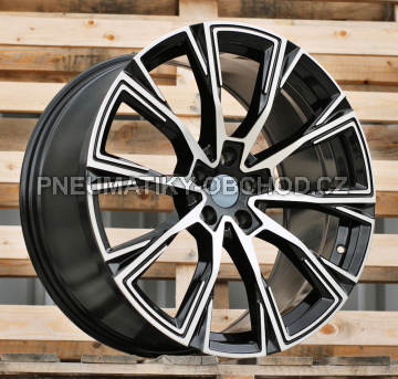 Alu kola Racing Line H3122F, 20x8.5 5x112 ET25, černá + leštění