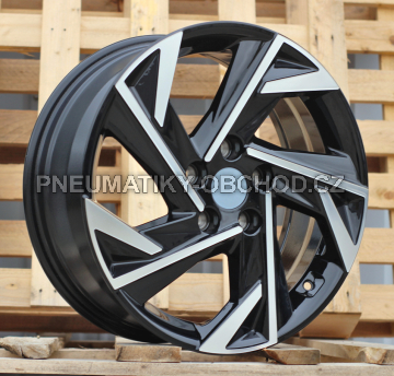 Alu kola Racing Line H3317F, 17x7 5x114.3 ET49, černá + leštění