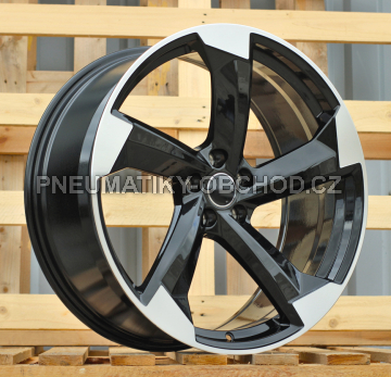 Alu kola Racing Line H3388F, 19x8.5 5x112 ET35, černá + leštění