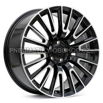 Alu kola Racing Line H3420F, 20x8.5 5x112 ET36, černá + leštění (zátěžová)