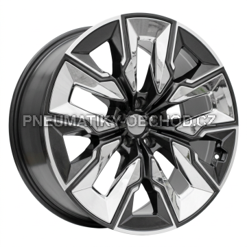 Alu kola Racing Line H3447F, 21x10.5 5x112 ET44, šedivá + leštění (zátěžová)