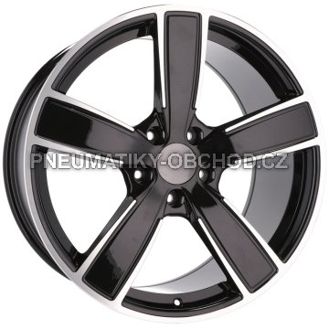 Alu kola Racing Line H5082, 21x11 5x130 ET58, černá + leštění