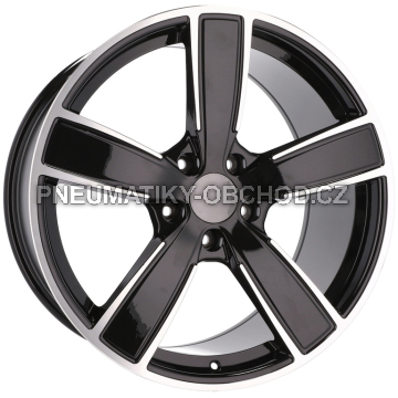 Alu kola Racing Line H5082, 21x9.5 5x130 ET46, černá + leštění (zátěžová)