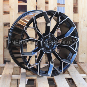 Alu kola Racing Line H5083, 21x10 5x130 ET50, černá + leštění (zátěžová)
