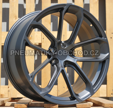 Alu kola Racing Line H5084, 20x8.5 5x130 ET50, šedivá matná + leštění